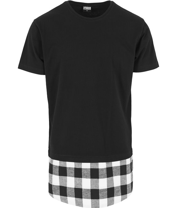 Long Shaped Flanell Bottom Tee black-black-white 2